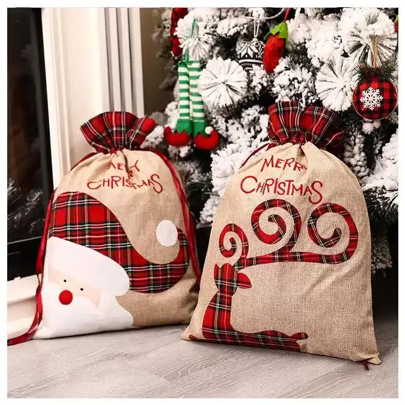 sacs cadeaux noel, emballage cadeau écolo.