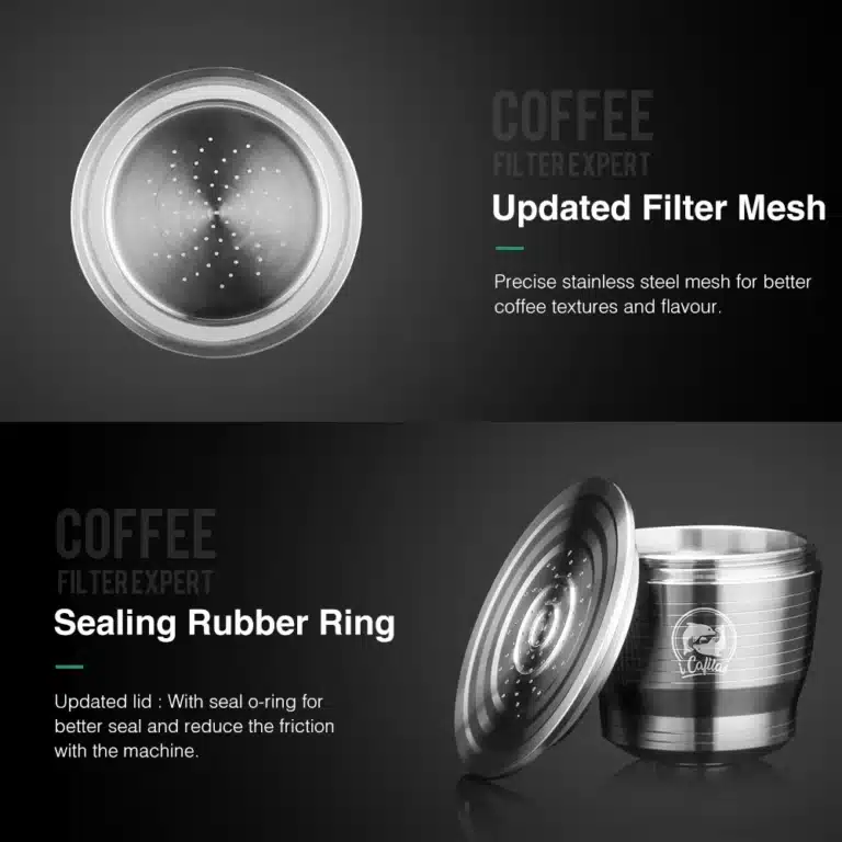 ICafilas – capsules de café rechargeables pour Nespresso, en acier inoxydable, filtres, crème 30