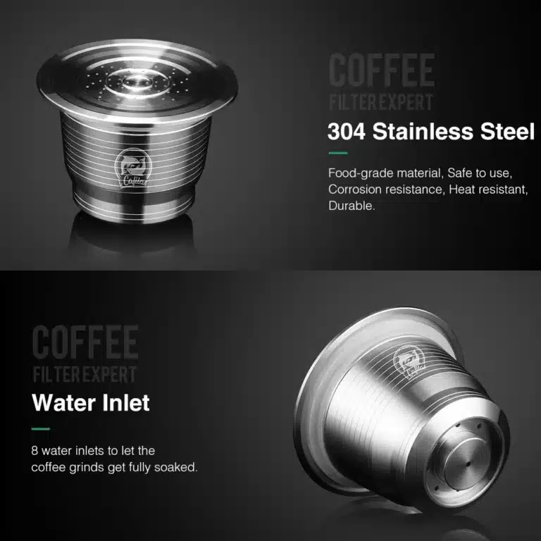 ICafilas – capsules de café rechargeables pour Nespresso, en acier inoxydable, filtres, crème 28
