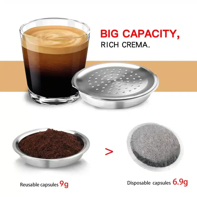 capsules senseo Capsules de café réutilisables en acier inoxydable 304, filtre adapté au système Senseo Philips pour Machine à expresso 4