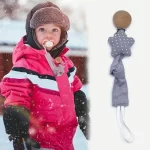 Porte-sucette en bois de coton pour nouveau-né, clip de sucette pour bébé 3