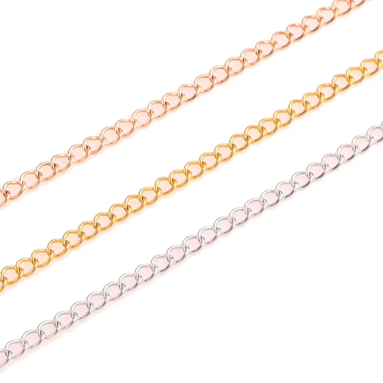 Chaîne en Acier Inoxydable pour la Fabrication de Bijoux, Extension de Réglage, en Vrac, Breloque en Queue, Collier de Largeur de 2,5, 3 et 4 mm, 2m par Lot 5