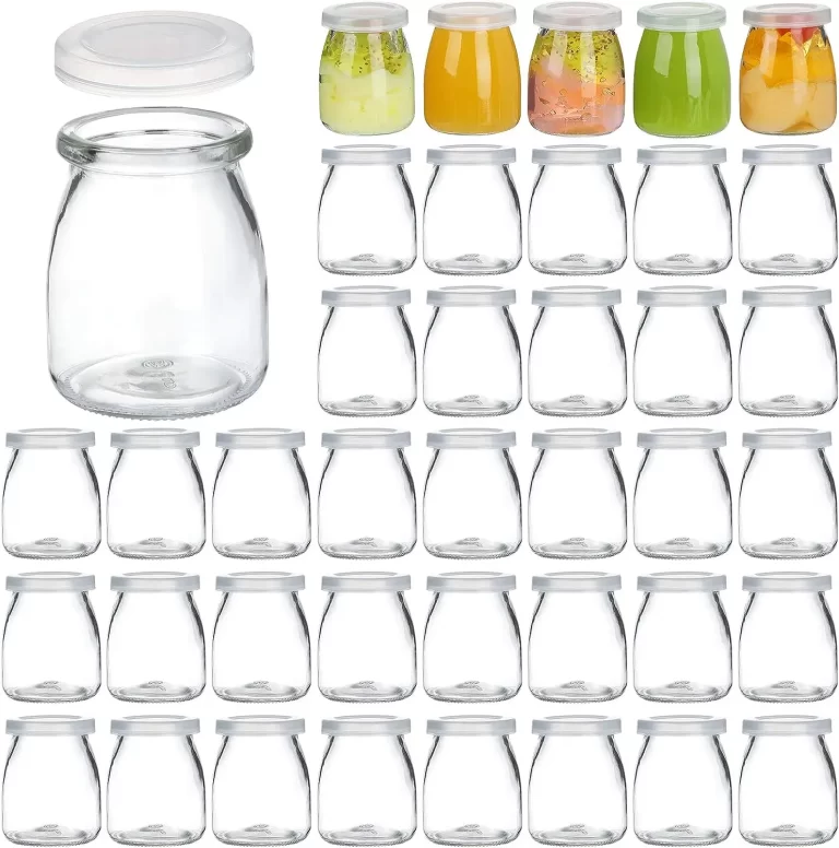 Bocaux en verre transparent avec légumes en PE, récipient en verre signé pour le lait, les confitures, la MSI, la mousse, le miel, 4oz 1