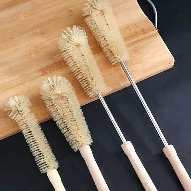 Bouteille en verre à long manche en bois, brosse à livres, sans fréquence, espace, bouteille de lait, thermos, brise-tasse, brosse à livres F2 5