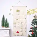 Ornements de Noël Calendrier de l'Avent de Noël, Calendrier mural à chiffres bronzants en toile, 24 pocommuniste 1