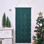Ornements de Noël Calendrier de l'Avent de Noël, Calendrier mural à chiffres bronzants en toile, 24 pocommuniste 3