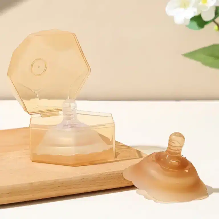 Protège-seins en silicone avec boîte, 1 pièce, anti-morsure, anti-débordement, protection des mamans 2