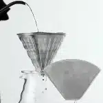 Filtre à café réutilisable sans papier en acier inoxydable, filtre à verser sur le café, assemblage conique, facile à nettoyer, durable, lavable, cuisine, ézoïdal 4