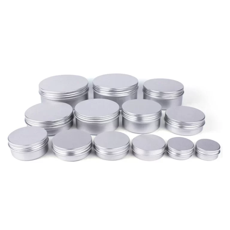 Récipient en Aluminium 18/Métal pour Crème Cosmétique pour le Visage et les Yeux, Pot de Bougie Baume Jules Africcan, 5g, 10g, 15g, 20g, 30g, 50g, 60g, 100g, 10 Pièces 3