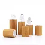Bouteille de parfum en bois de bambou, 3ml, 5ml, 10ml, bouteille d'huile africaine, boule de parfum en acier inoxydable, bouteille de rouleau d'huile d'aromathérapie 2