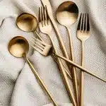 Service de Vaisselle en Acier Inoxydable localité, Ensemble de Couverts, Couteau, Fourchette, Cuillère à Thé, 24 Pièces 5